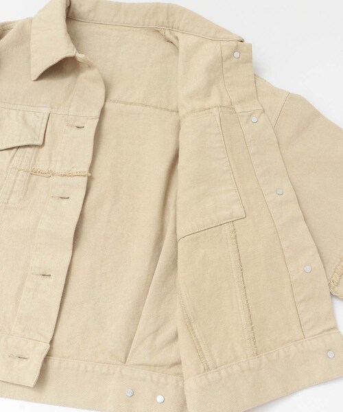 KBF（ケイビーエフ）の「パッチワークGジャン（デニムジャケット・レディース・YELLOW/BEIGE・one）」の10枚目の写真