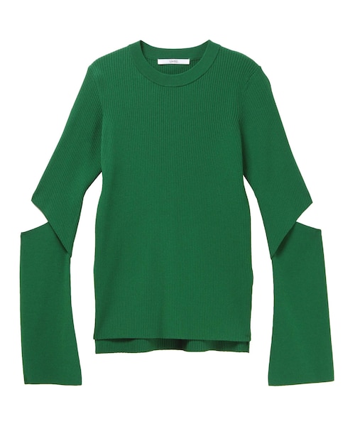 UN3D.(アンスリード)の「ARM OPEN RIB KT TOP(ニット/セーター・レディース・ブラック/グリーン/ホワイト/ブルー・38/36)」の6枚目の写真