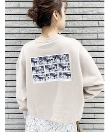 MERCURYDUO | DC バックプリントクロップドスウェット(Tシャツ/カットソー)