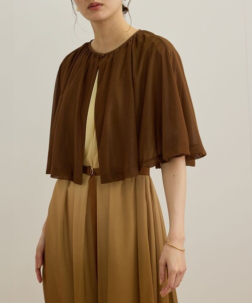 ROPE'（ロペ）の「ブライトネスヤーンボレロ（カーディガン/ボレロ・レディース・ブラック/ブラウン/ベージュ/ブルー・F）」の2枚目の写真