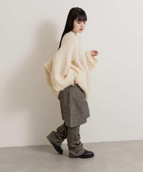 THE GOODLAND MARKET（ザグッドランドマーケット）の「77circa　make wide fisherman sweater（ニット/セーター・レディース・off1/off2/off3・one）」の15枚目の写真