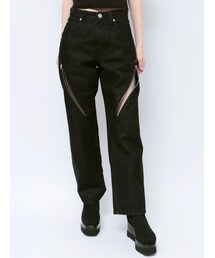 MURUA（ムルーア）の「デザインジップカットデニム（デニムパンツ・レディース）」