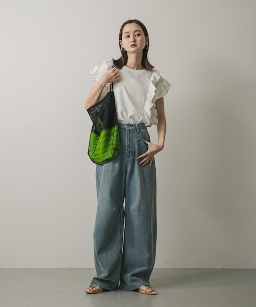SENSE OF PLACE by URBAN RESEARCH(センスオブプレイスバイアーバンリサーチ)の「パラコードハンドルメッシュバッグ(ショルダーバッグ・レディース・L.PINK/BLACK・one)」の4枚目の写真