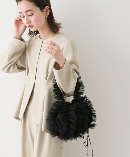 SENSE OF PLACE by URBAN RESEARCH（センスオブプレイスバイアーバンリサーチ）の「チュールハンドバッグ（ハンドバッグ・レディース・MINT/BLACK/IVORY・one）」の13枚目の写真