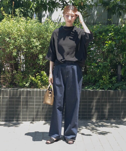 ITEMS URBANRESEARCH（アイテムズ アーバンリサーチ）の「ウエストタックデニムパンツ（デニムパンツ・レディース・BLU/IDG・S/M）」の13枚目の写真