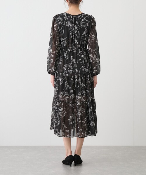 Jayro（ジャイロ）の「フラワーシフォンワンピース（ワンピース・レディース・ブラック/ホワイト系・F）」の18枚目の写真