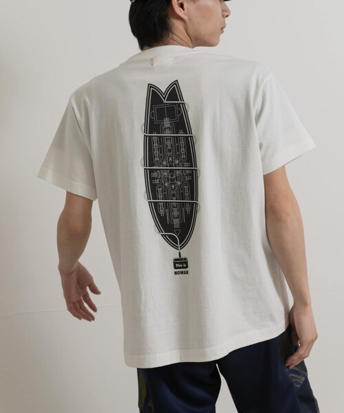 THE GOODLAND MARKET（ザグッドランドマーケット）の「That’s　RE the Tee-NOWAR（Tシャツ/カットソー・メンズ・WH/GRN・M/L/XL）」の7枚目の写真