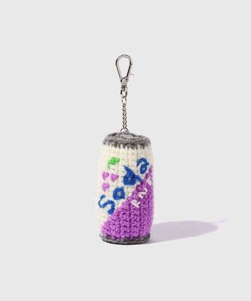 ADAM ET ROPE'（アダムエロペ）の「【RICE NINE TEN/ライス ナイン テン】HAND KNITTING SODA CAN KEY RING（キーホルダー・メンズ・パープル/オレンジ・F）」の3枚目の写真