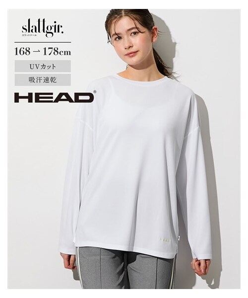 nissen（ニッセン）の「HEAD　高身長　エステルメッシュゆるシルエット長袖Tシャツ（ＵＶカット・吸汗速乾）（トールサイズ）（スポーツグッズ・メンズ・オフホワイト/チャコール・MTT/LTT/LLTT/3LTT/4LTT/5LTT）」の6枚目の写真