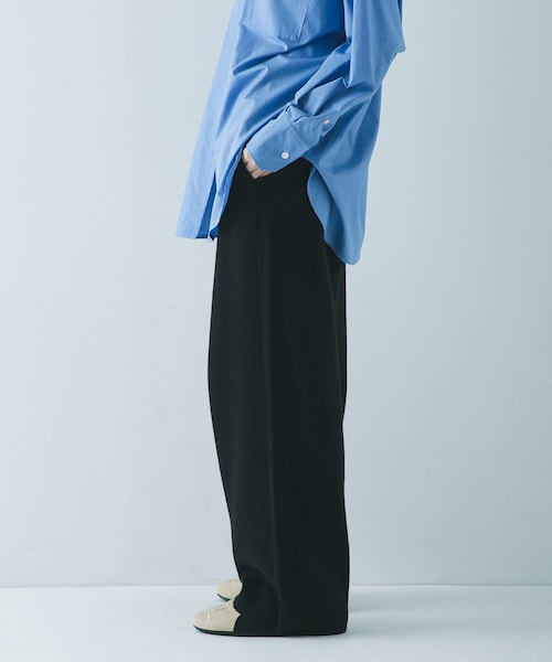 URBAN RESEARCH（アーバンリサーチ）の「コットンカシミヤルーズニットパンツ（その他パンツ・レディース・OFF WHITE/BLACK・36/38）」の19枚目の写真