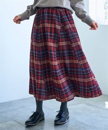nissen | チェック柄切替フレアスカート【Otona Purete】(スカート)