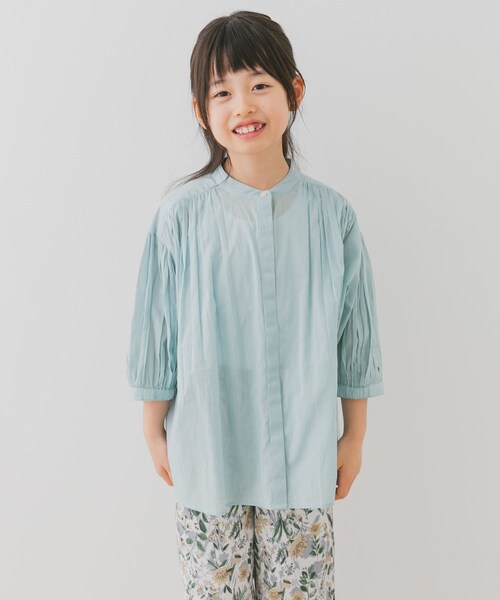 URBAN RESEARCH DOORS（アーバンリサーチドアーズ）の「『親子リンク』コットンボイルギャザーブラウス(KIDS)（その他トップス・キッズ・YELLOW/PINK/MINT/NAVY・105/120/135）」の6枚目の写真