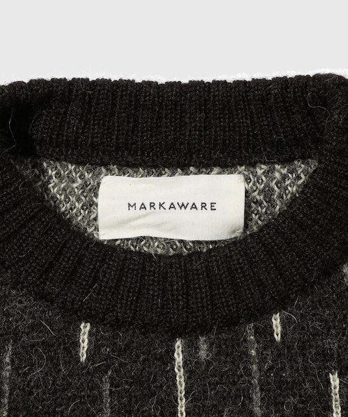 ADAM ET ROPE'(アダムエロペ)の「【MARKAWARE/マーカウェア】RAIN DROP PATTERN JUMPER(ニット/セーター・メンズ・ブラック・2/3)」の8枚目の写真