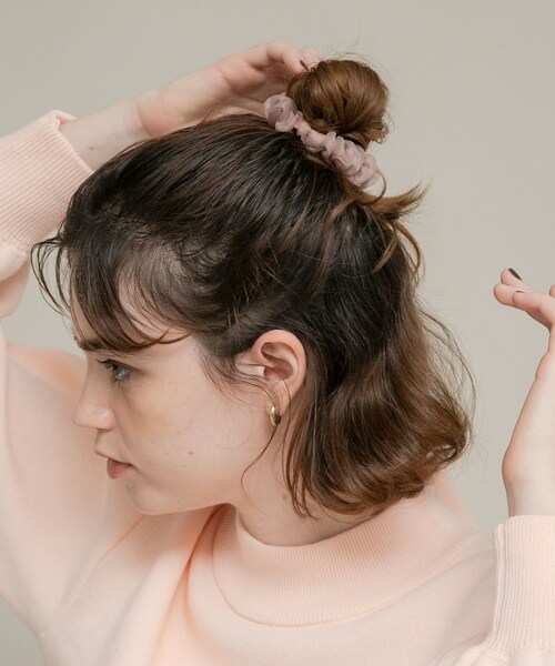 URBAN RESEARCH Sonny Label（アーバンリサーチサニーレーベル）の「チュールミニシュシュ（ヘアゴム・レディース・ピンク/グレー/ブラック・One）」の12枚目の写真