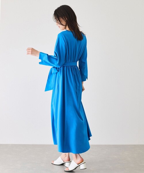 Jayro（ジャイロ）の「ウエストギャザーワンピース（ワンピース・レディース・グリーン/ネイビー/ブルー/ローズピンク・F）」の19枚目の写真