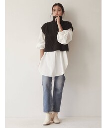 Ungrid | 【Ungrid×kurumi.m】スリットデザインストレートデニム(デニムパンツ)