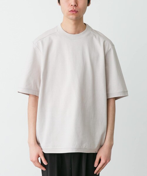URBAN RESEARCH DOORS(アーバンリサーチドアーズ)の「STILL BY HAND HALF SLEEVE SWEAT T-SHIRTS(Tシャツ/カットソー・メンズ・PINK BEIGE/WHITE/B.CHARCOAL/BLACK・46/48/50)」の4枚目の写真