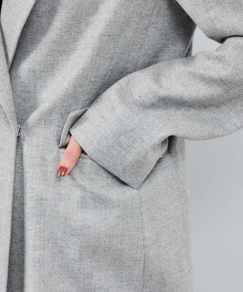 ROPE'（ロペ）の「ウールフランネルセミダブルジャケット/セットアップ対応（テーラードジャケット・レディース・ライトグレー/ダークブラウン・36/38）」の20枚目の写真