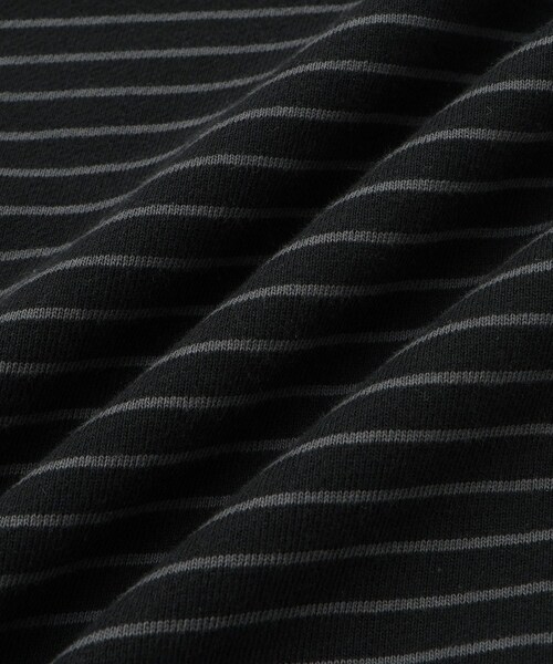 Saturdays NYC(サタデーズ ニューヨークシティ )の「Ryo Stripe Half Zip Polo Sweatshirt(スウェット・レディース・ブラック/ワイン・L/M/S/XL)」の15枚目の写真