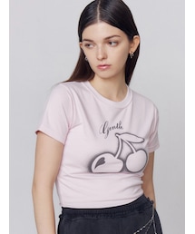 EMODA | 【WEB限定カラーあり】チェリープリントTシャツ(Tシャツ/カットソー)