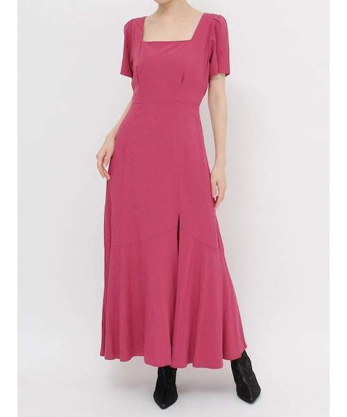 EVRIS（エヴリス）の「バックオープンロングワンピース（ワンピース・レディース・ホワイト/グレー/ブラック/ピンク・F）」の14枚目の写真