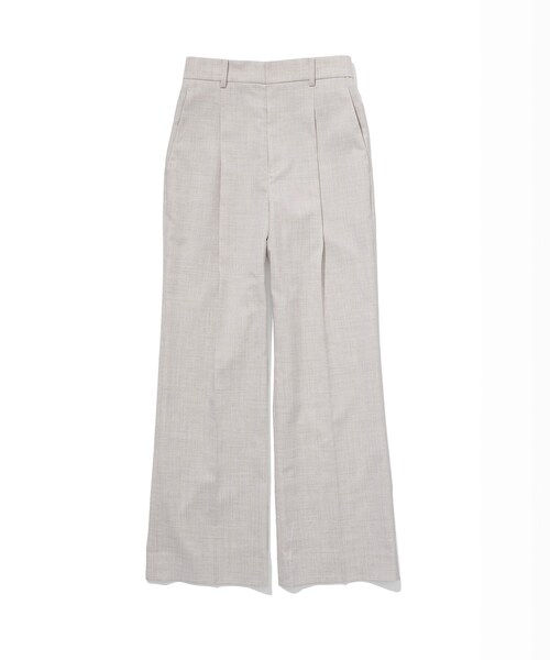 ROPE'(ロペ)の「リネンライクセミフレアパンツ/セットアップ対応・イージーケア(その他パンツ・レディース・ベージュ/ダークブラウン・34/36/38/40)」の18枚目の写真