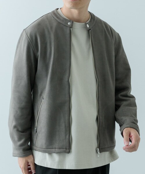 ITEMS URBANRESEARCH（アイテムズ アーバンリサーチ）の「裏フリース F.S. シングル ライダース（ライダースジャケット・メンズ・BLK/BRN/CHA・M/L）」の17枚目の写真