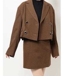 EVRIS | ショートジャケット【セットアップ着用可能】(テーラードジャケット)