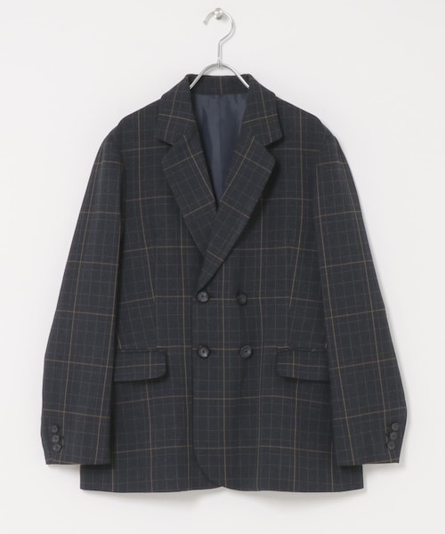 URBAN RESEARCH ROSSO（アーバンリサーチロッソ）の「チェックテーラードフォルムジャケット（ブルゾン・レディース・BEIGECHECK/NV CHECK・36/38）」の2枚目の写真