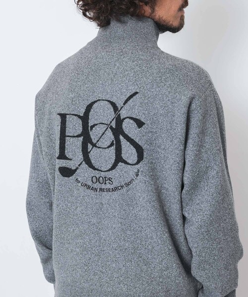 URBAN RESEARCH Sonny Label（アーバンリサーチサニーレーベル）の「OOPS　バックBIGロゴニット（ニット/セーター・メンズ・GRAY/BLACK/GREIGE・M/L/XL）」の21枚目の写真