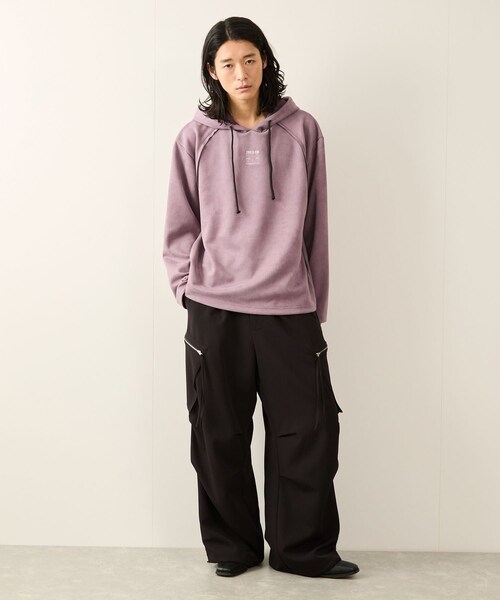 JUNRED(ジュンレッド)の「スエードタッチカットオフプルオーバー(パーカー・メンズ・チャコール/パープル・L/M/S)」の21枚目の写真