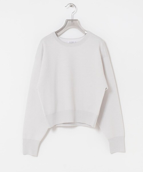 URBAN RESEARCH（アーバンリサーチ）の「ダブルフェイスクルーネックニット（ニット/セーター・レディース・ICE GRAY/PINK/NAVY・Free）」の15枚目の写真