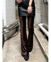 EMODA | グロスフィットプリーツフレアパンツ(その他パンツ)