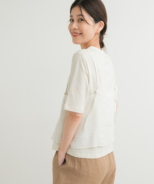 URBAN RESEARCH DOORS（アーバンリサーチドアーズ）の「『別注』olu’ment×DOORS　コットンモス刺繍キャミソール（キャミソール・レディース・IVORY・one）」の14枚目の写真