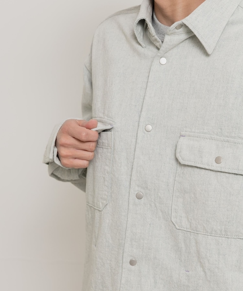 THE GOODLAND MARKET（ザグッドランドマーケット）の「Annaut　DAILY UTILITY SH JACKET（デニムジャケット・メンズ・PASTEL IDG・S/M/L）」の3枚目の写真