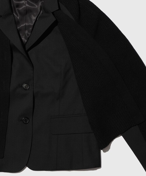 ADAM ET ROPE'(アダムエロペ)の「【RE;CODE/リコード】Knit Layered Jacket(その他アウター・レディース・ブラック・S)」の8枚目の写真