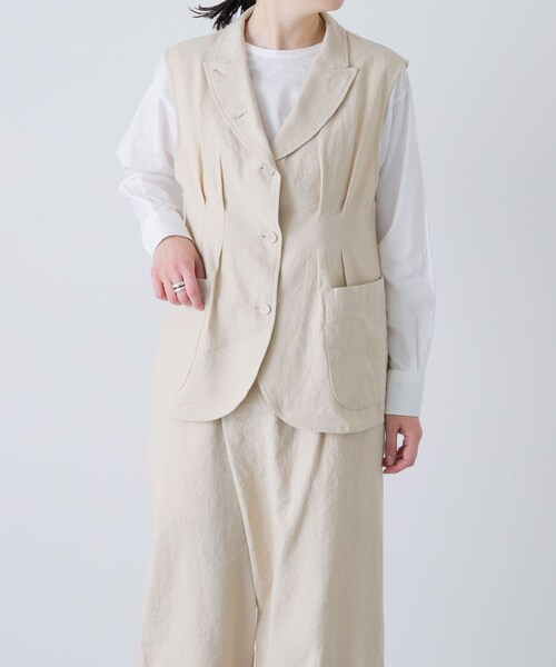 かぐれ（カグレ）の「susuri　クリケットベスト（ベスト・レディース・beige・1）」の5枚目の写真