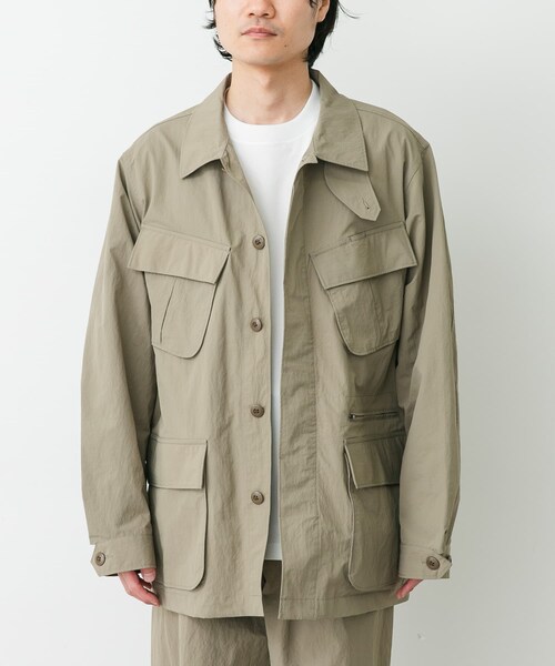URBAN RESEARCH DOORS(アーバンリサーチドアーズ)の「Snow Peak Apparel NYLON WASHER JACKET(テーラードジャケット・メンズ・GREIGE/CHARCOAL/BLACK・M/L/XL)」の4枚目の写真