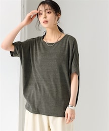 nissen | 綿混うすカルゆるシルエット５分袖ドルマンプルオーバー（ＵＶカット・吸汗速乾・抗菌防臭・毛玉防止）＜大きいサイズ有＞(Tシャツ/カットソー)
