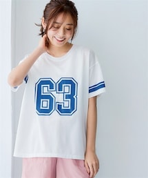 nissen | ナンバリングプリントメッシュTシャツ（水陸両用）＜大きいサイズ有＞(Tシャツ/カットソー)