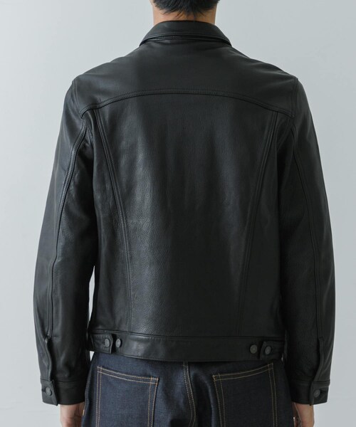 URBAN RESEARCH(アーバンリサーチ)の「A.D.A.N LEATHER TRUCKER JACKET(ブルゾン・メンズ・BLACK・S/M/L)」の6枚目の写真