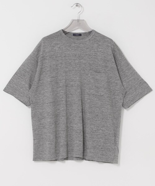 URBAN RESEARCH（アーバンリサーチ）の「YLEVE　LINEN POCKET T-SHIRTS（Tシャツ/カットソー・メンズ・010 BLACK/020 GREY/100 RED・4/5）」の11枚目の写真