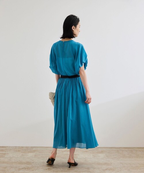 ROPE'（ロペ）の「【洗える】コットンシルクブラウス/セットアップ対応（シャツ/ブラウス・レディース・ブラック/ターコイズ・F）」の15枚目の写真