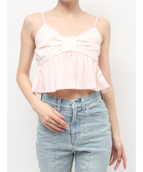 RESEXXY（リゼクシー）の「リボンペプラムキャミ 【セットアップ着用可能】（キャミソール・レディース・ホワイト/ピンク/ブルー・F）」の12枚目の写真