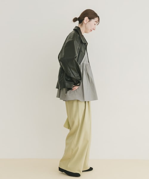 ITEMS URBANRESEARCH（アイテムズ アーバンリサーチ）の「フェイクレザーZIPUPブルゾン（その他アウター・レディース・BLK/BRN・Free）」の16枚目の写真