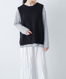 かぐれ | コットンローゲージニットベスト(ベスト)