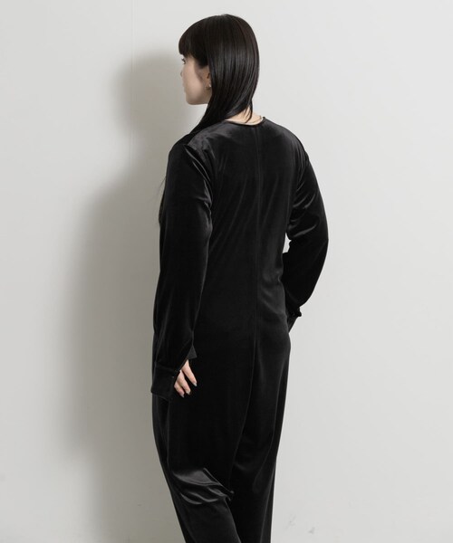 THE GOODLAND MARKET（ザグッドランドマーケット）の「&her　Velor All in one（サロペット/オーバーオール・レディース・BLACK/BROWN・36/38）」の7枚目の写真