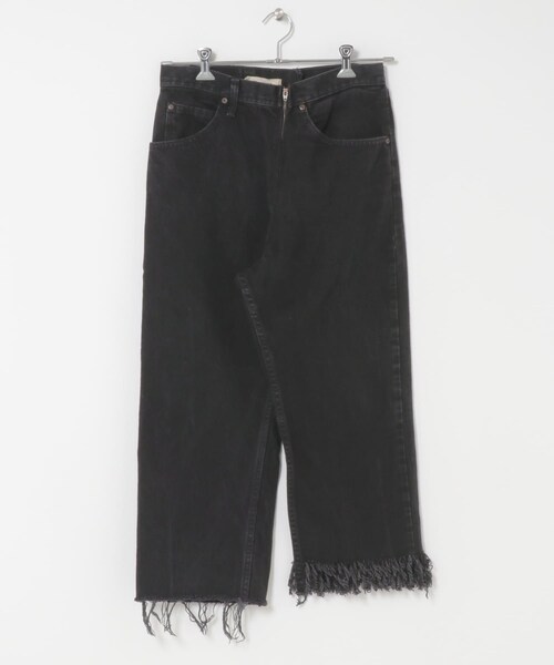 THE GOODLAND MARKET（ザグッドランドマーケット）の「fringe denim PT-BLACK（デニムパンツ・レディース・black1/black2/black3/black4/black5/black6/black7/black8/black9/black10/black11/black12/black13/black14/black15・26/28）」の19枚目の写真