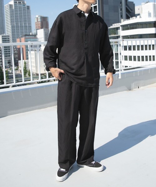 ITEMS URBANRESEARCH(アイテムズ アーバンリサーチ)の「Linen Blend Pullover Shirts(シャツ/ブラウス・メンズ・NVY/BRN/BLK・M/L)」の16枚目の写真