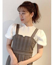 dazzlin | コンパクトパフスリーブトップス(ニット/セーター)